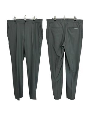 Dunning Everbest Trouser Pant Mens 34/32 Grey Slacks Golf Office Comfortable EUC